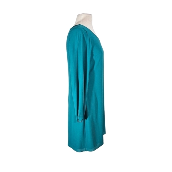 Belle Badgley Mischka Teal Shift Dress - Picture 2 of 5
